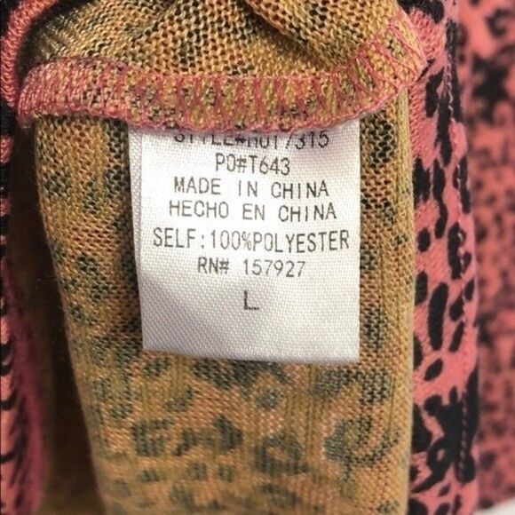 ASOS Leopard&Star Long Sleeve Tunic NEW NWT Large RM-A - Picture 6 of 8